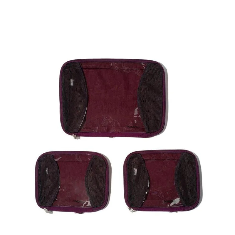 Travel - Size Toiletry Bottles with Leak - Proof Caps in ClearBaggallini Travel 2 Medium & 1 Large Compression Packing Cube Set