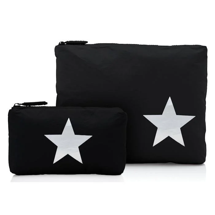 Leather - Trimmed Travel Laptop Sleeves in Burgundy for ProtectionZipper Pack Black/Silver Star