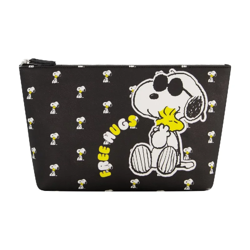 Expandable Travel Toiletry Bags in Clear Plastic for Easy Airport ScreeningSnoopy Free Hugs Travel Cosmetic Bag