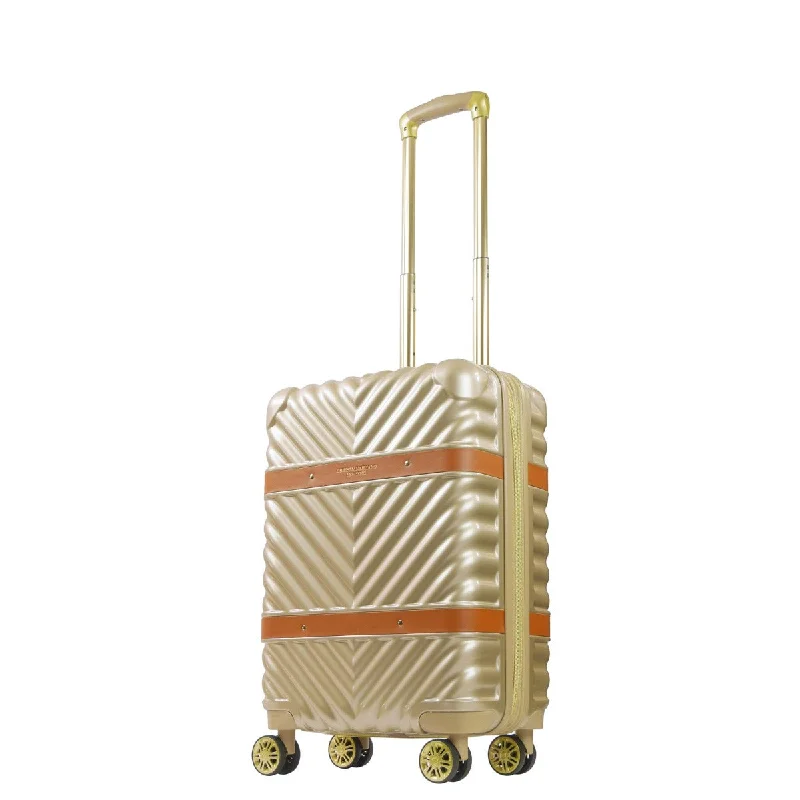 Adjustable Luggage Straps in Pink with Reflective Stripes for Night TravelStella 22.5" Hardside Spinner Luggage, Taupe