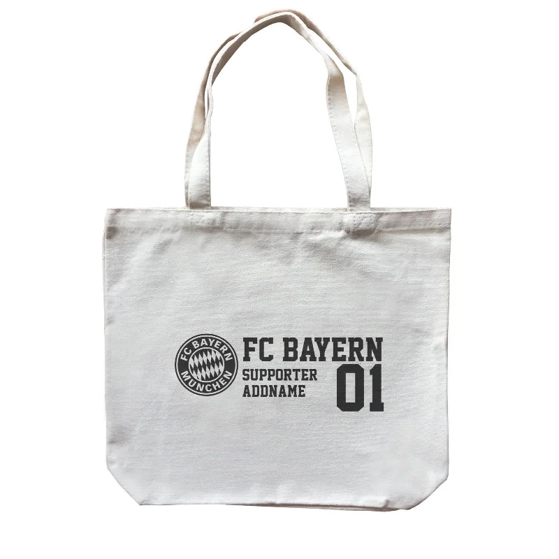 Boho - Style Embroidered Canvas Handbag for Summer FestivalsFC Bayern Football Supporter Accessories Addname Canvas Bag