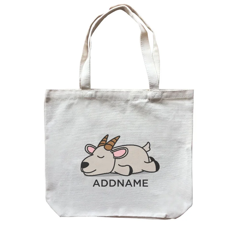 Recycled Canvas Shoulder Bag for Eco - Conscious ConsumersLazy Goat Addname Canvas Bag