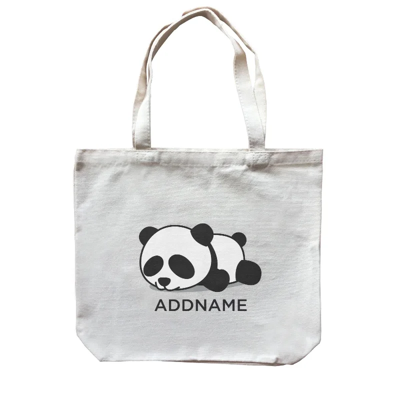 Customizable Canvas Tote Bag for Brand PromotionLazy Panda Addname Canvas Bag