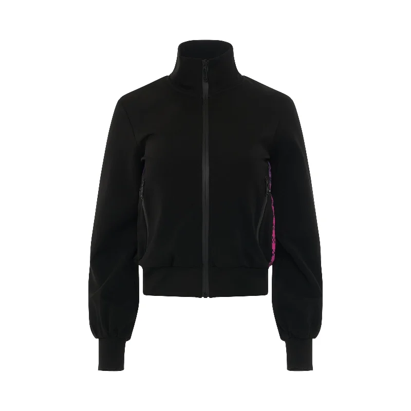 Monogram Band Track Jacket in Black