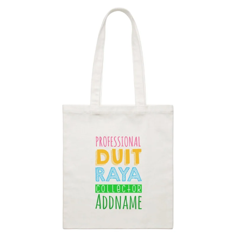 Multicolor Striped Canvas Tote Bag for Beach TripsProfessional Duit Raya Collector Canvas Bag  Personalizable Designs