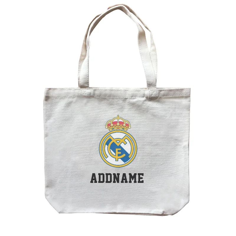 Kids' Canvas Backpack with Fun Animal Prints for SchoolReal Madrid Football Logo Addname Canvas Bag