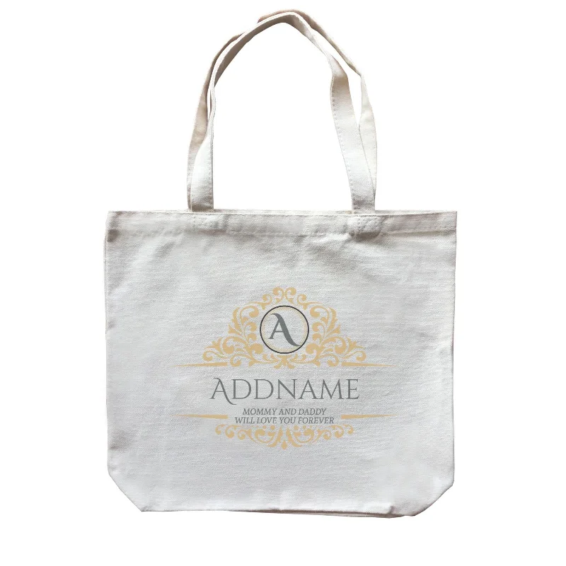 Multicolor Striped Canvas Tote Bag for Beach TripsRoyal Emblem Personalizable with Initial Name and Text Canvas Bag