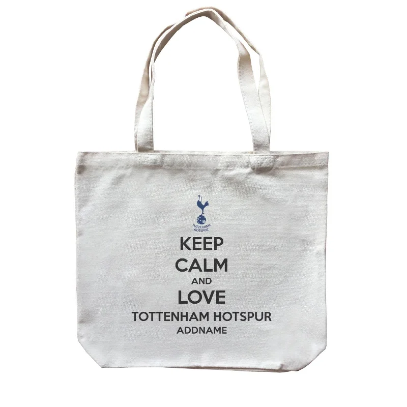 Plus - Size Canvas Tote Bag for Carrying Large ItemsTottenham Hotspur Football Keep Calm And Love Series Addname Canvas Bag