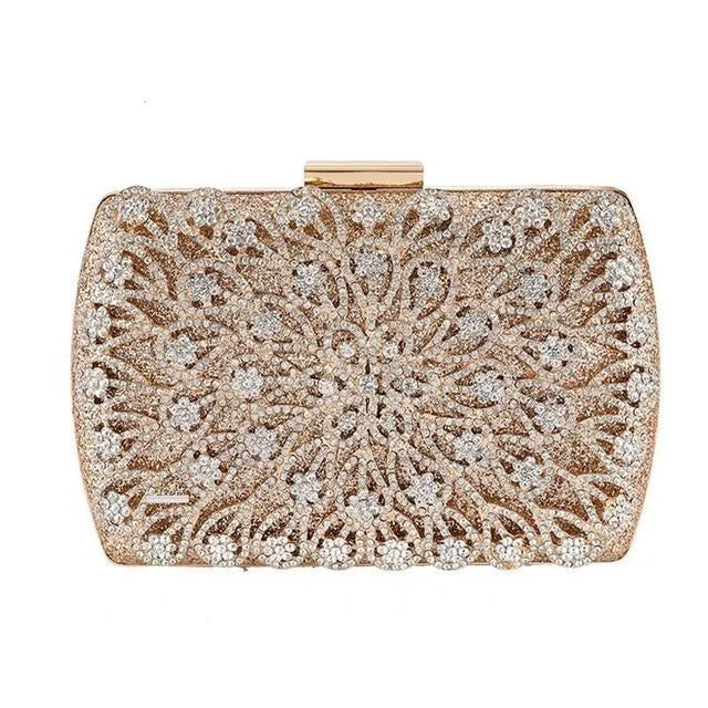 Lace - Trimmed Satin Clutch in Ivory for Garden WeddingsCE - 2021 ECENING BAG FOR WOMEN EV018