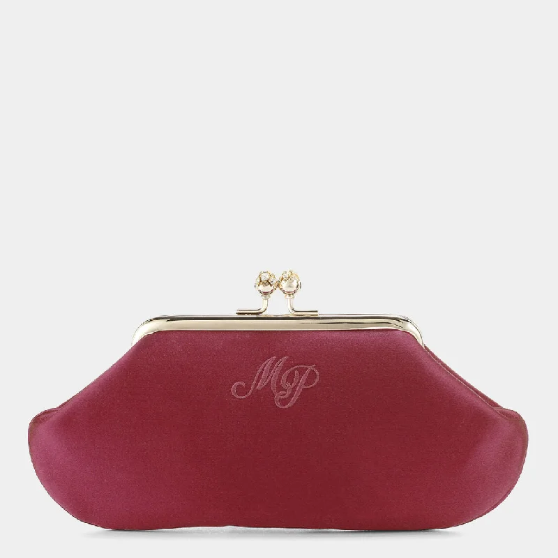 Women's Monogrammed Leather Clutch in Tan for Personalized StyleBespoke Maud Clutch