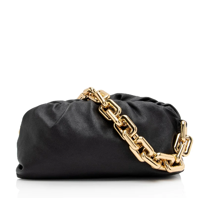 Women's Embroidered Silk Evening Bag in Navy for WeddingsBottega Veneta Calfskin The Chain Pouch