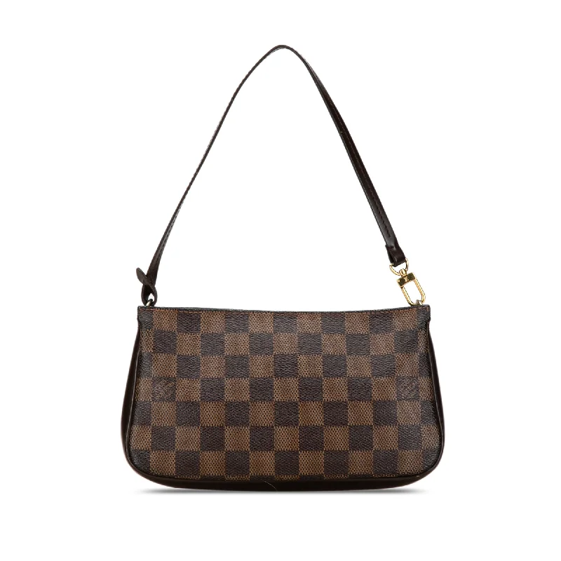 Shoulder Bag with Chain Strap in Silver for a Trendy AppearanceBrown Louis Vuitton Damier Ebene Navona Shoulder Bag