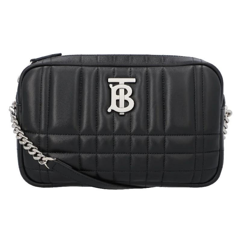 Leather Shoulder Bag with Magnetic Closure in Black for Quick AccessBurberry Lola Bag