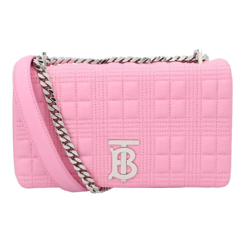 Pvc Shoulder Bag in Clear with Glitter for a Fun and Modern LookBurberry Small Lola Quilted Leather Shoulder Bag In Primrose Pink