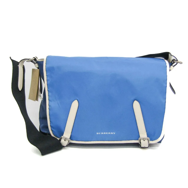 Embroidered Denim Shoulder Bag in Blue for a Vintage VibeBurberry  Synthetic Shoulder Bag (Pre-Owned)