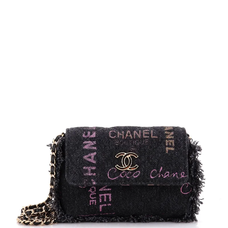 Floral - Printed Satin Clutch in Pink for Spring GalasDenim Mood Flap Clutch with Chain Logo Printed Quilted Fringe Denim