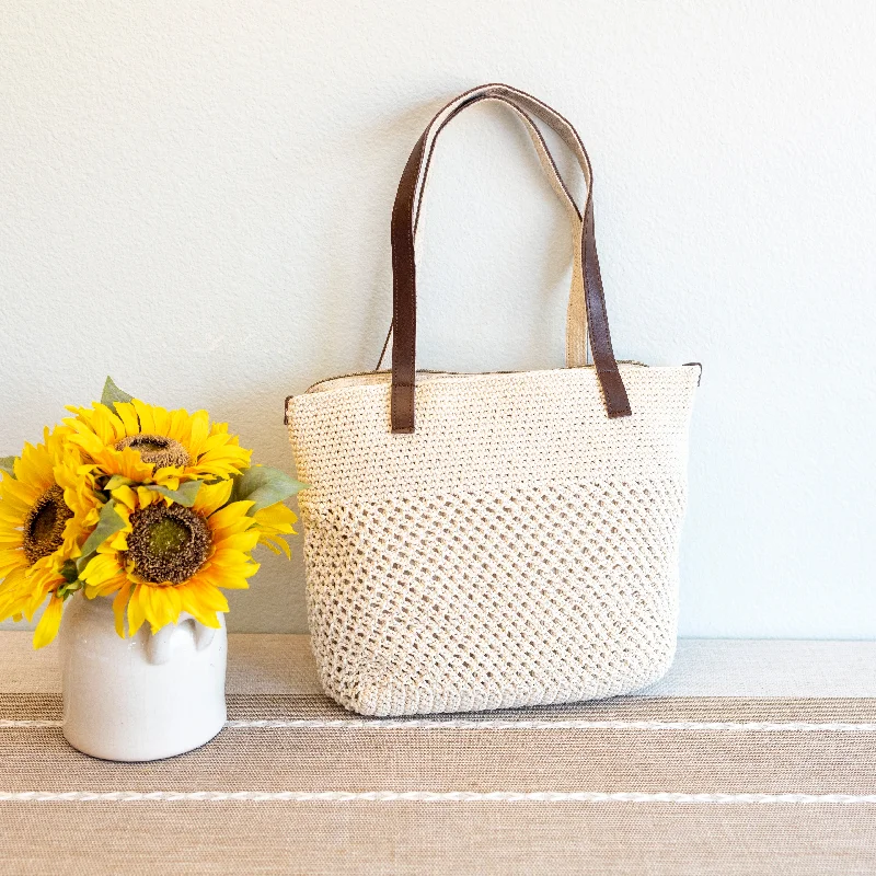 Shoulder Bag with Geometric Pattern in Multicolor for a Contemporary StyleElena Handbags Handmade Crochet Shoulder Bag