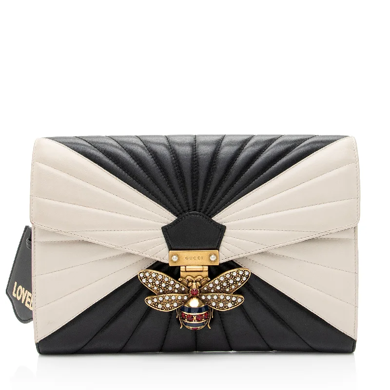 Geometric - Patterned PVC Evening Bag in Multicolor for Trendy Nights OutGucci Quilted Leather Queen Margaret Bee Clutch