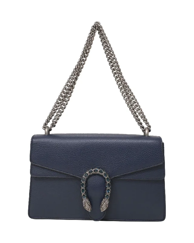 Metallic Shoulder Bag in Gold for Special OccasionsGucci Small Dionysus Shoulder Bag in Blue Leather