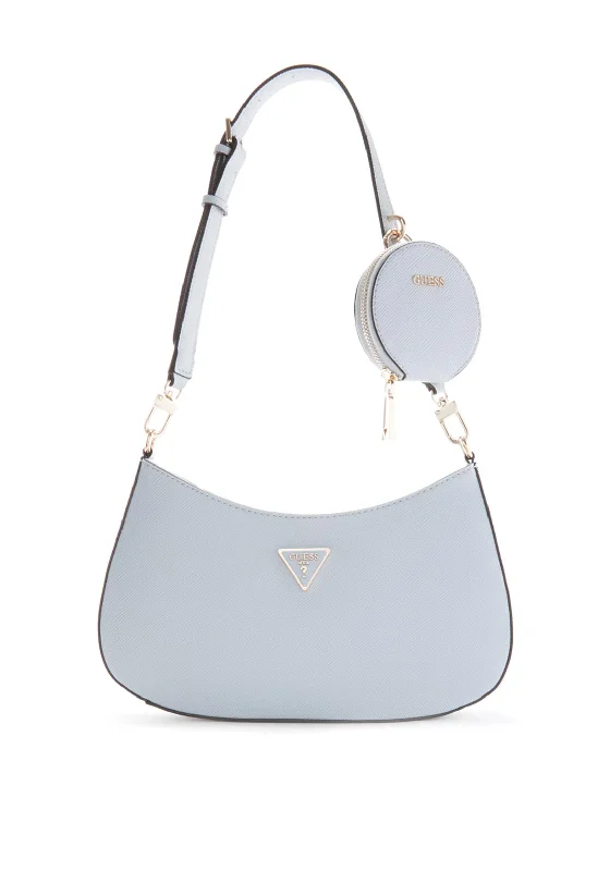 Pvc Shoulder Bag in Clear with Glitter for a Fun and Modern LookGuess Alexie Small Shoulder Bag, Pale Cloud