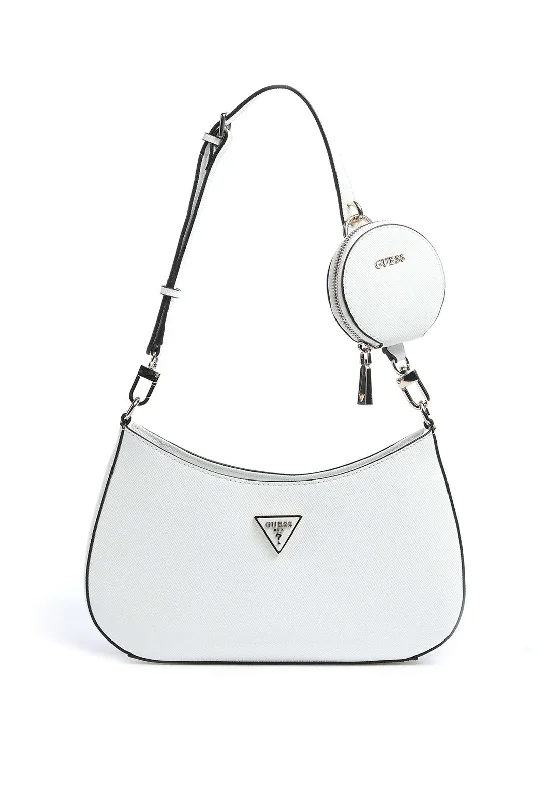 Metallic Shoulder Bag in Gold for Special OccasionsGuess Alexie Small Shoulder Bag, White