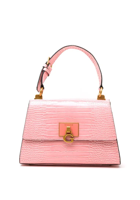 Metallic Shoulder Bag in Gold for Special OccasionsGuess Stephi Croc Print Shoulder Bag, Rose