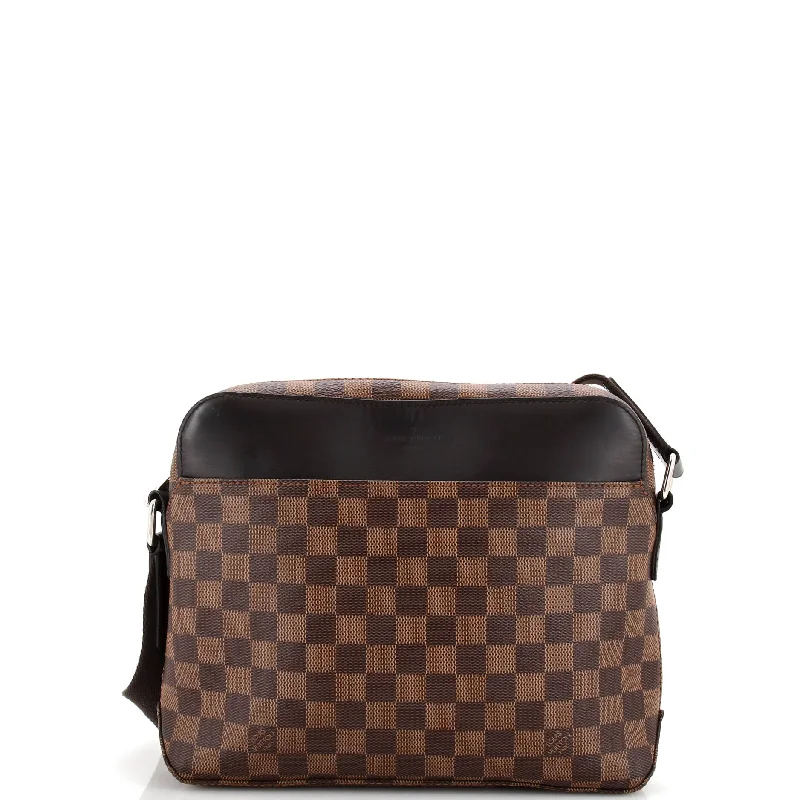 Leather - Trimmed Denim Crossbody Bag in Blue for a Vintage - Inspired LookJake Messenger Bag Damier PM