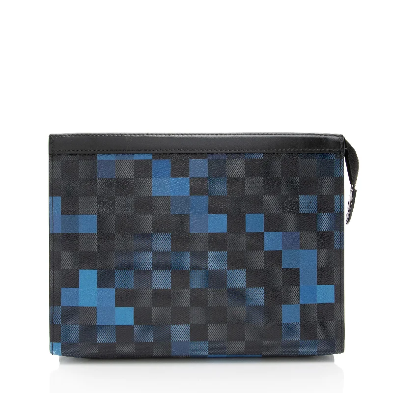 Geometric - Patterned PVC Evening Bag in Multicolor for Trendy Nights OutLouis Vuitton Damier Graphite Pixel Voyage MM Pochette