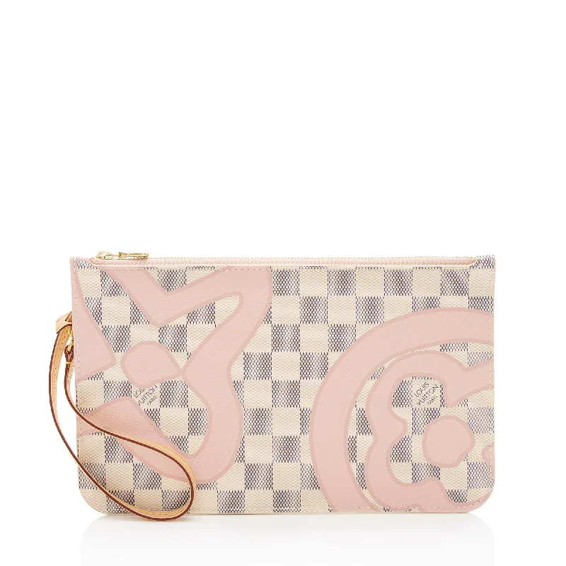 Floral - Printed Satin Clutch in Pink for Spring GalasLouis Vuitton Limited Edition Damier Azur Tahitienne Neverfull MM Pochette