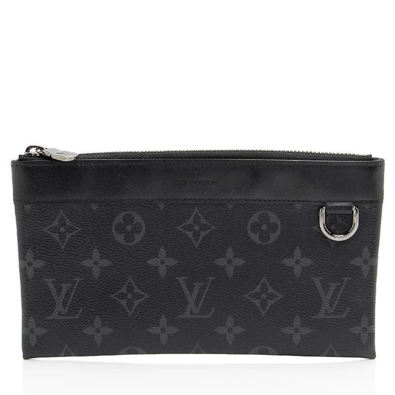 Women's Embroidered Silk Evening Bag in Navy for WeddingsLouis Vuitton Monogram Eclipse Discovery PM Pochette