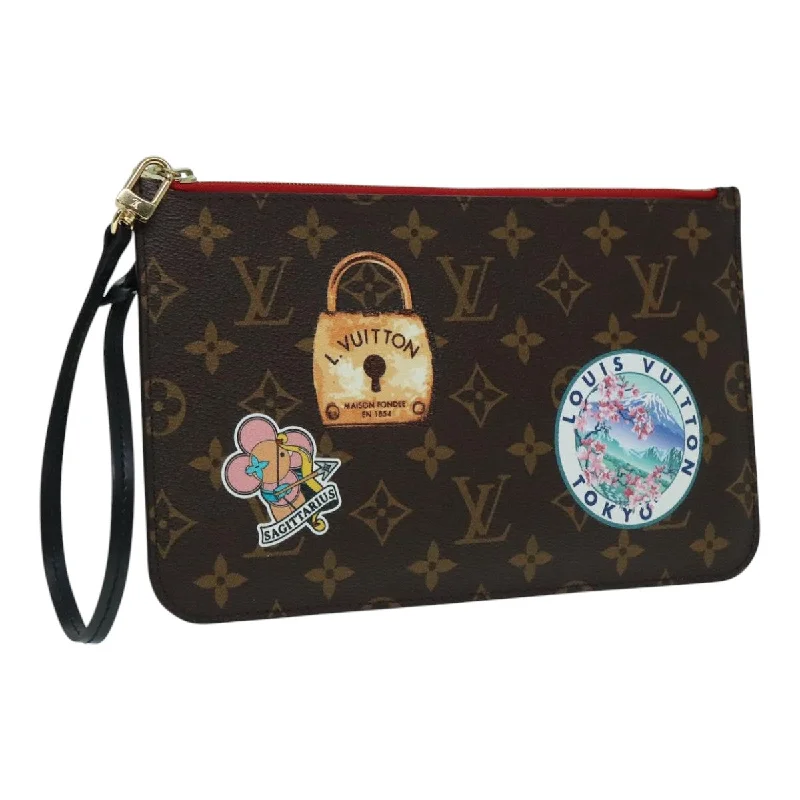 Mirrored Clutch in Silver for Futuristic - Themed GatheringsLouis Vuitton Neverfull Pouch  Canvas Clutch Bag (Pre-Owned)