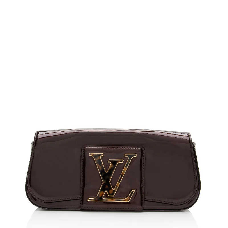 Women's Lizard - Print Clutch in Brown for a Chic LookLouis Vuitton Patent Leather Sobe Clutch