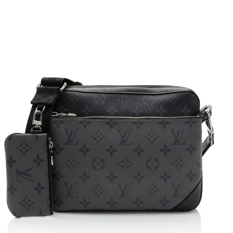 Women's Lizard - Print Clutch in Brown for a Chic LookLouis Vuitton Reverse Monogram Eclipse Trio Messenger