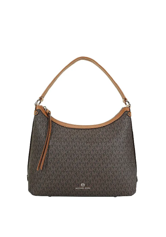 Shoulder Bag with Geometric Pattern in Multicolor for a Contemporary StyleMICHAEL Michael Kors Maeve Shoulder Bag, Brown & Acorn