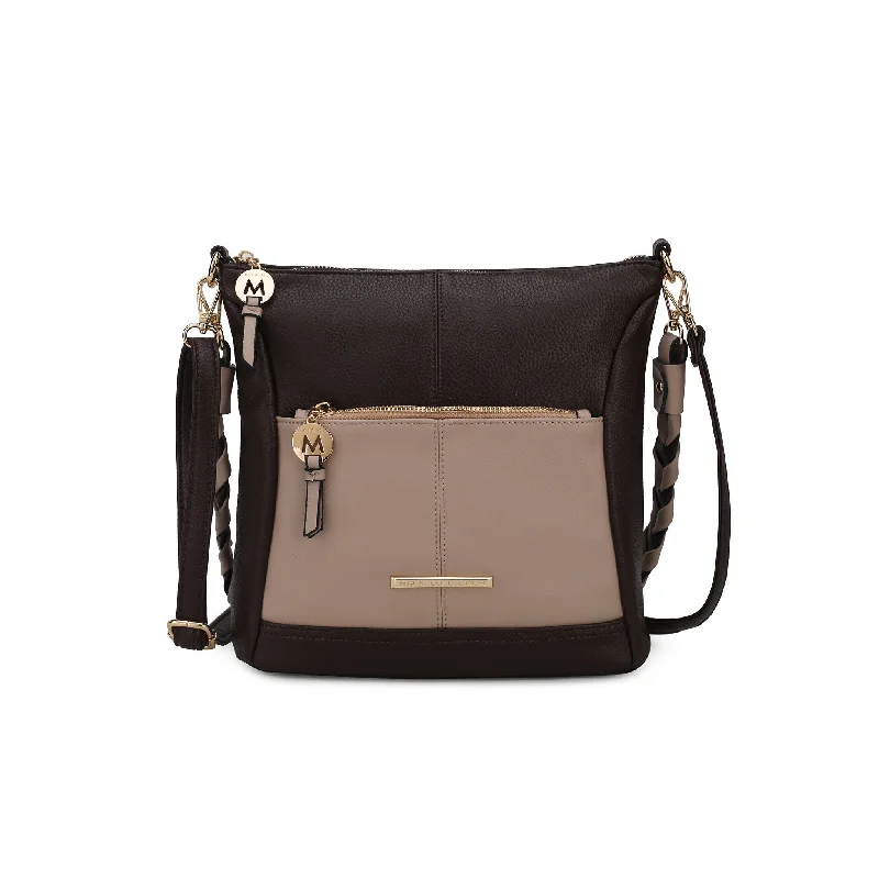 Leather Shoulder Bag with Magnetic Closure in Black for Quick AccessNala Shoulder Bag