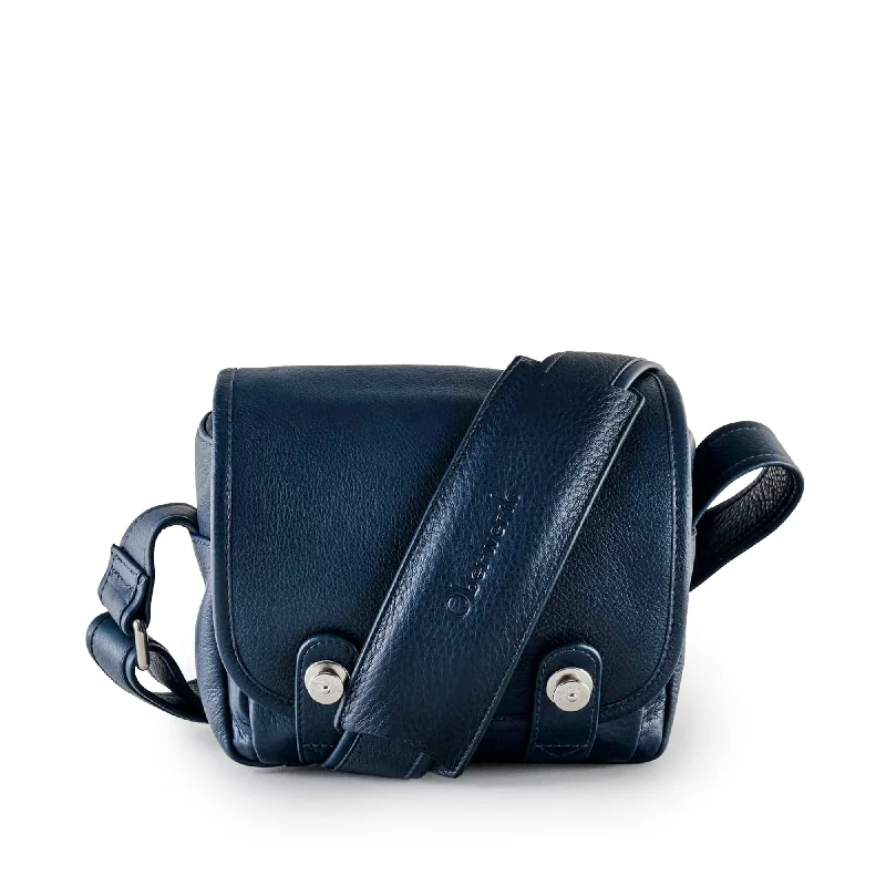 Crossbody Shoulder Bag in Black Leather with Gold Hardware for Night OutsOberwerth ‘Phil’ Leather Camera Bag - Gentian Blue