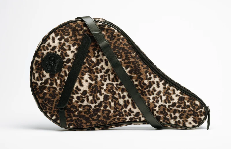 Canvas Bag with Leather Trim for a Stylish and Durable LookPadel Case Leopard