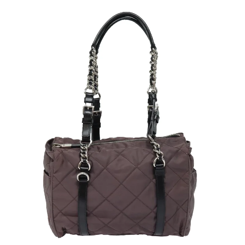 Shoulder Bag with Geometric Pattern in Multicolor for a Contemporary StylePrada Tessuto  Synthetic Shoulder Bag (Pre-Owned)