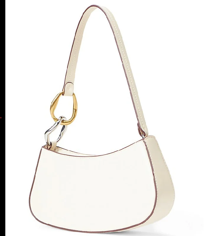 Metallic Shoulder Bag in Gold for Special OccasionsSTAUD Women's Ollie Leather Shoulder Handbag, Cream