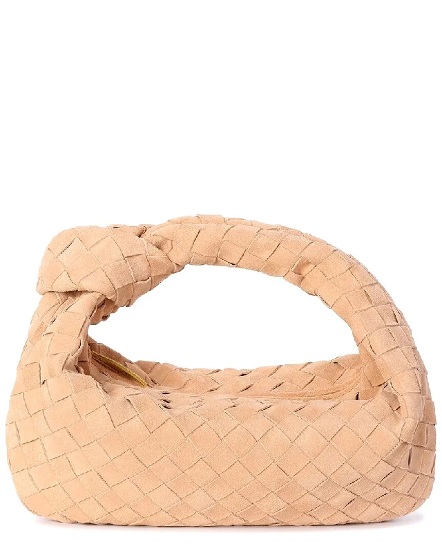 Snake - Skin Effect Clutch in Green for Exotic PartiesTiffany & Fred Paris Hand-Woven Suede Pouch