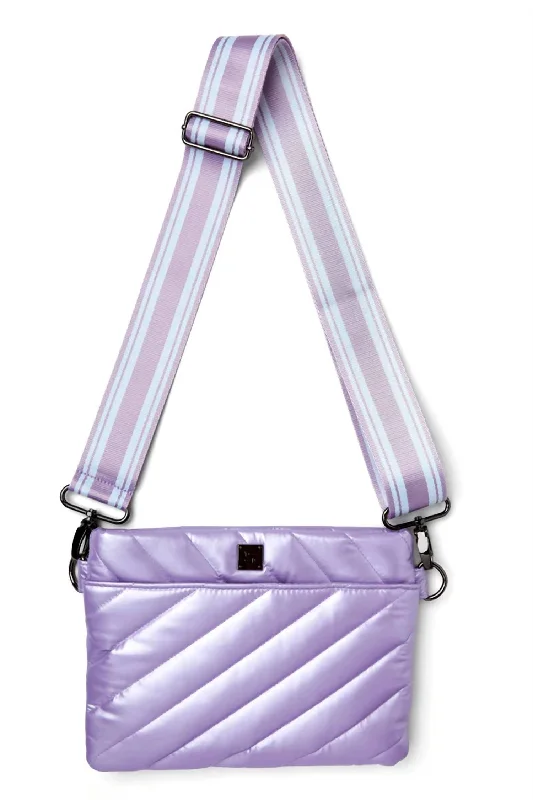 Women's Crossbody Bag with Zippered Pocket on the Back in Red for SecurityWomen's Diagonal Bum Bag 2.0 In Pearl Lavender