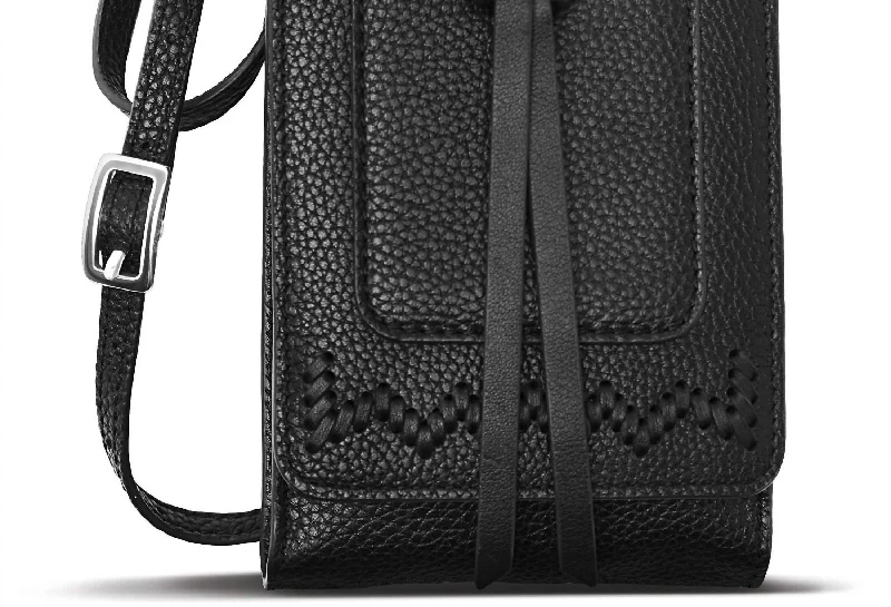 Women's Crossbody Bag with RFID - Blocking Pocket in Black for Safe TravelWomen's Interlok Phone Organizer Bag In Black