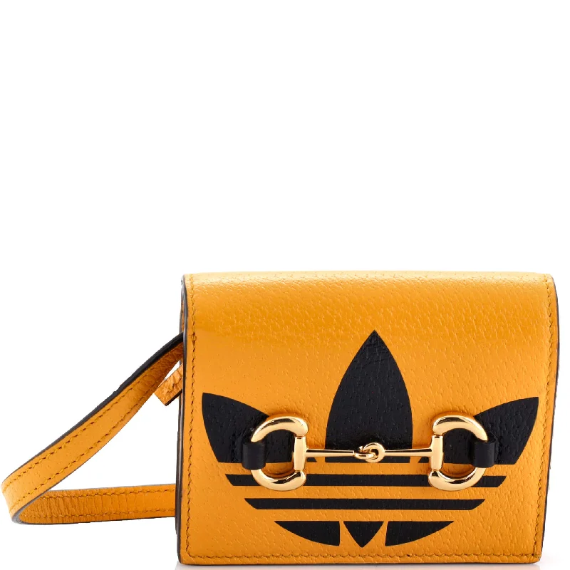 Embroidered Silk Crossbody Bag in Purple for Formal Events and Weddingsx adidas Horsebit Flap Card Case on Strap Leather