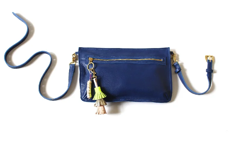 Straw Crossbody Bag in Natural Color for Beach Vacations and Summer DaysActive Nomad Convertible Navy Blue Pouch