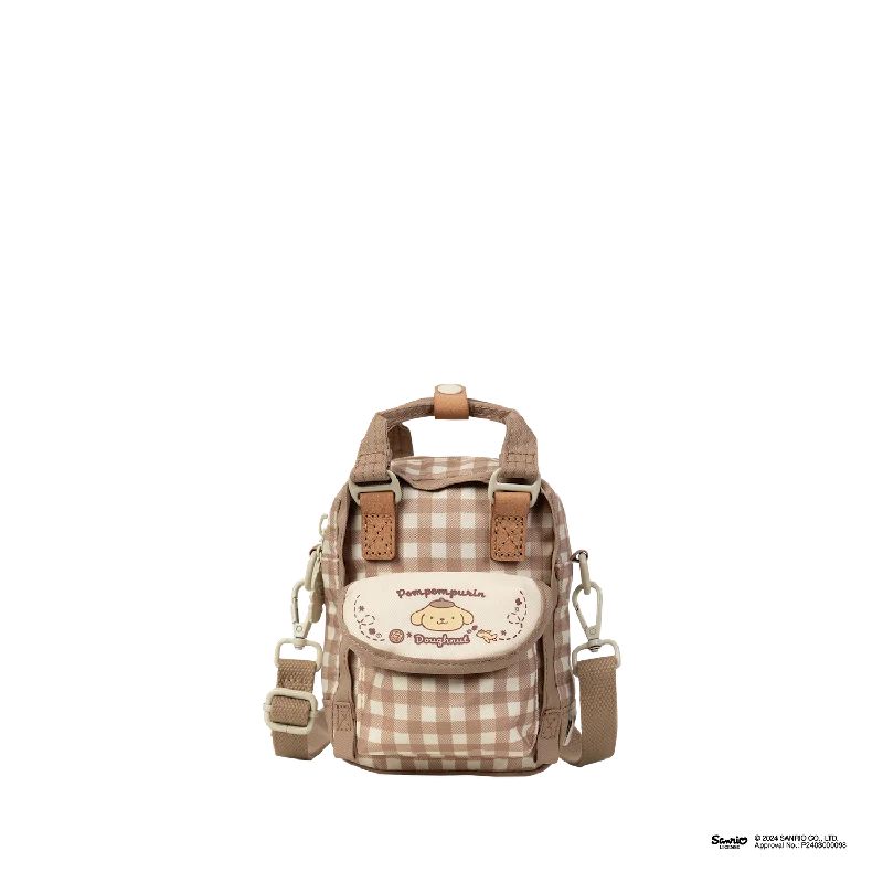 Quilted Leather Crossbody Bag in Cream for a Classic and Elegant AppearanceMacaroon Tiny Doughnut X Pompompurin Series Crossbody Bag