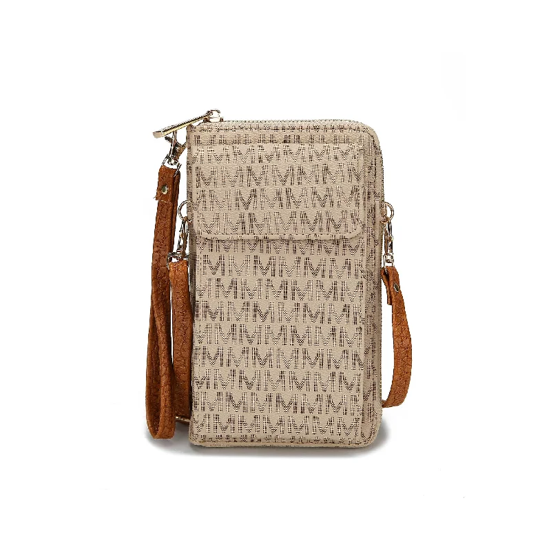 Quilted Leather Crossbody Bag in Cream for a Classic and Elegant AppearanceMala Phone Crossbody Bag