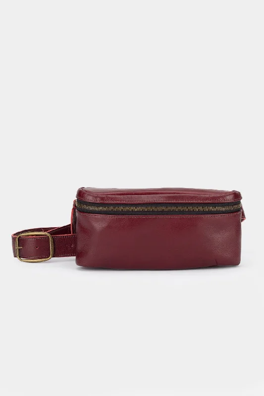 Leather - Trimmed Denim Crossbody Bag in Blue for a Vintage - Inspired LookMarley Fanny