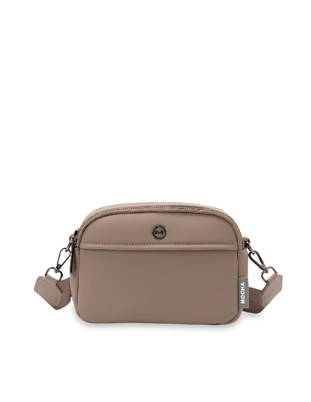 Women's Crossbody Bag with RFID - Blocking Pocket in Black for Safe TravelMocha Oakley Crossbody- Taupe